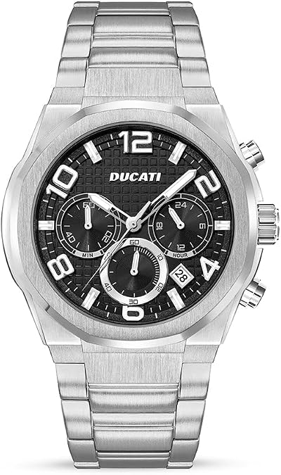 Ducati Mens Chronograph Quartz Watch Bold Case Design, Multi-Function Subdials, Sport Racing Aesthetic, Stopwatch Feature, Modern Styling, Performance-Inspired Timepiece for Everyday Wear