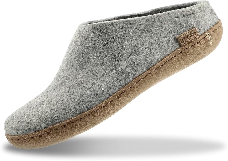 Glerups 100% quality wool mix Slipper with leather sole - Unisex Slip-on