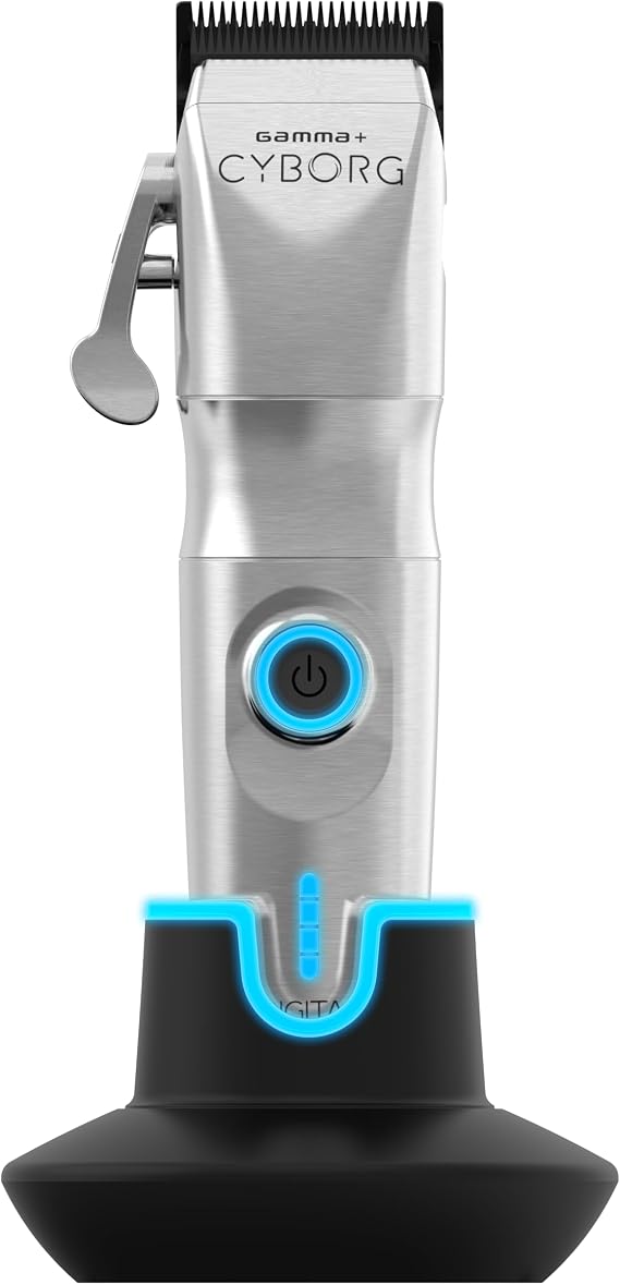 GAMMA+ Cyborg Professional Metal Cordless Ergonomic Trimmer with Digital Brushless Motor