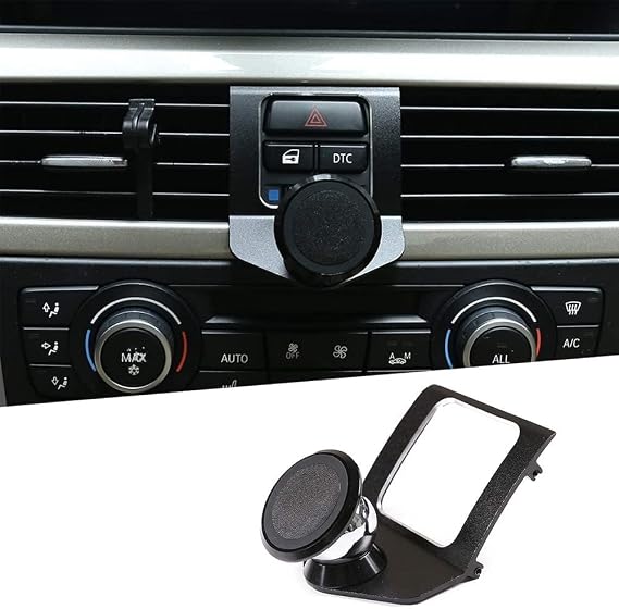 360-Degree Rotary Cell Phone Holder Mobile Phone Mount for BMW 3 Series E90 E91 E92 E93 2005-2010 2011 2012(Aluminium Alloy)