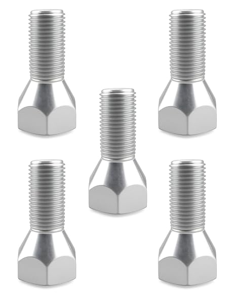 11062A Trailer Lug Bolts Fit for Boat & Utility Trailers, 1/2-20 Bolts-13/16 Hex 7/8 "Thread, High Strength Solid Steel Surface Galvanized 5PCS