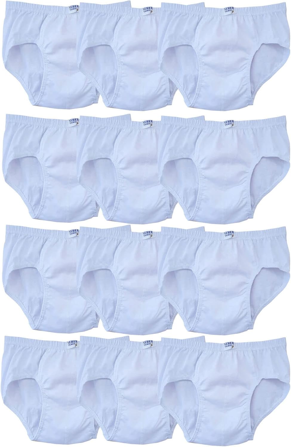 Dawn Star Boys Slip Panties White 12 Pack