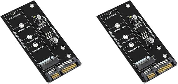 2X M.2 Adapter M2 to Adapter M.2 to Adapter M.2 NGFF Converter 2.5Inch SATA3 Card B Key for 2230-2280 M2