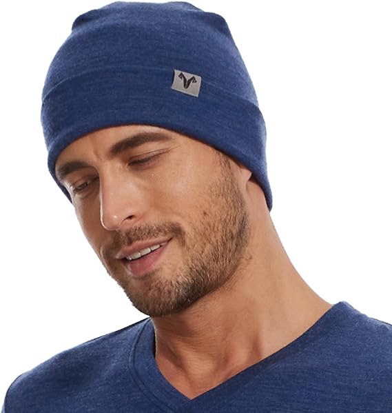 MERINNOVATION Merino Wool Beanie Hats for Men and Women - Unisex 100% Merino Wool Beanie Cuff Cap Adult Warm Winter Hat