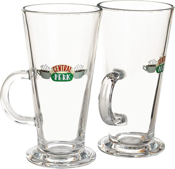 Paladone Friends Latte Mugs - Set of 2 - Official Merchandise | Features Rachel, Monica, Phoebe, Chandler, Ross & Joey
