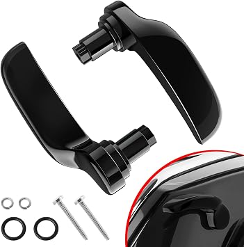 Amazicha Saddlebag Latch Kit Stainless Steel Saddle Bag Lifter Gloss Black fit for Harley Davidson Touring Street Glide Electra Glide Road King Road Glide Ultra Limited FLHR FLHT FLHX FLHTK 2014-2024