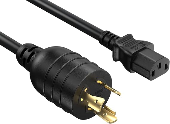 Cable leader NEMA L5-20P to IEC 320 C13 Heavy-Duty SJT 14AWG Power Cord (12 ft)