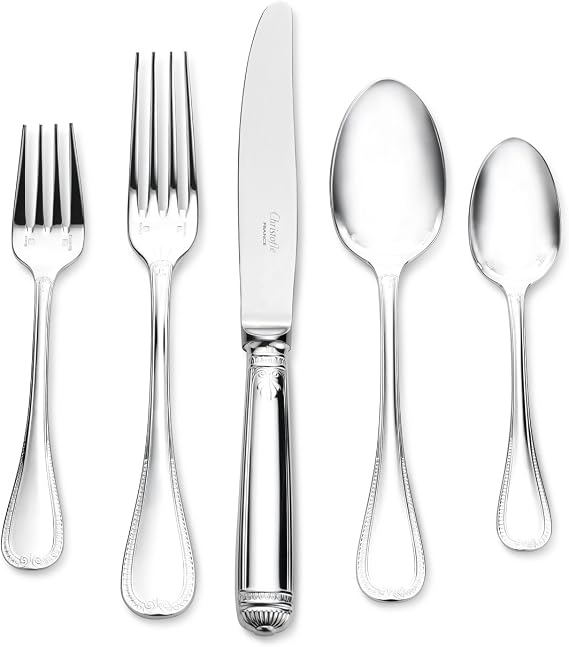 Christofle Malmaison Silver Plated 5-Piece Dinner Setting
