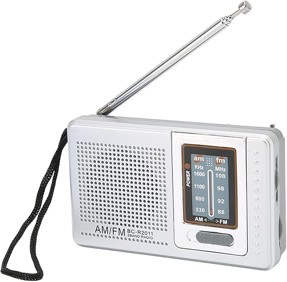 Portable AM/FM Radio,Mini Emergency Weather News Pocket Handheld with Speaker for Outdoor Travel Hiking Camping