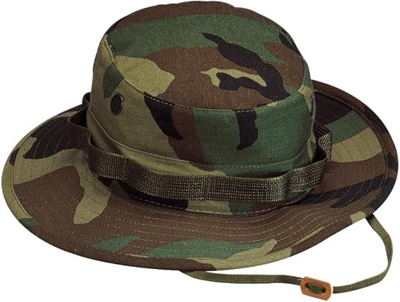 Rothco 100% Cotton Rip-Stop Boonie Hat - Ultimate Sun Defense Bucket Hat for Outdoor Adventures (US, Numeric, 7 3/4, Woodland Camo)