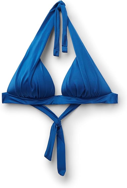 CALZEDONIA Woman's Graduated Padding Triangle Swimsuit Top Shiny Satin