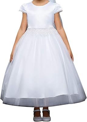 BNY Corner Classic Modern First Communion Wedding Party Flower Girl Dress 4-16