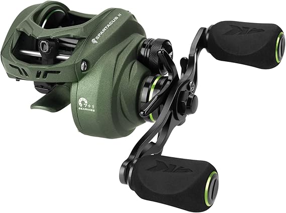 KastKing Spartacus II Baitcasting Fishing Reels with 7.2:1 Gear Ratio | Max Drag: 17.6 lb, 7+1 BB, 6 oz, Graphite Frame, 5-Button Magnetic Brake, Ultralight and Super Smooth