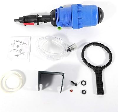 Fertilizer Injector, Drip Irrigation Adjustable Chemical Liquid Dosing Pump Water Powered Fertilizer Doser Dispenser 0.4-4%, for Agriculture Garden Greenhouse Livestock