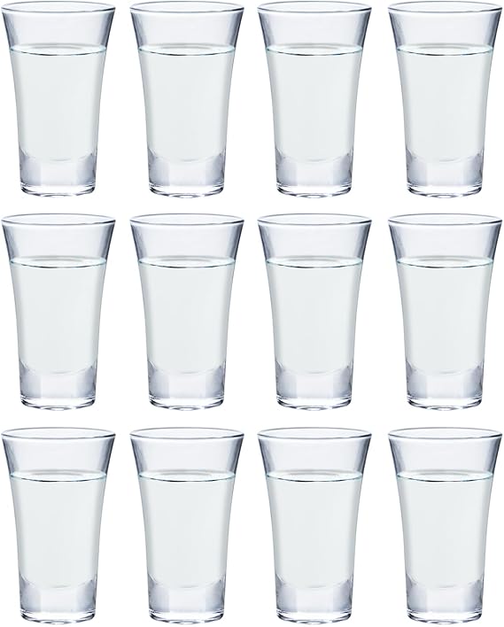 Toyo Sasaki Glass Cold Sake Glass, 2.0 fl oz 60 ml, Sake Glass, 2.0 fl oz 60 ml, Made in Japan, Dishwasher Safe, P-01143 Pack of 12
