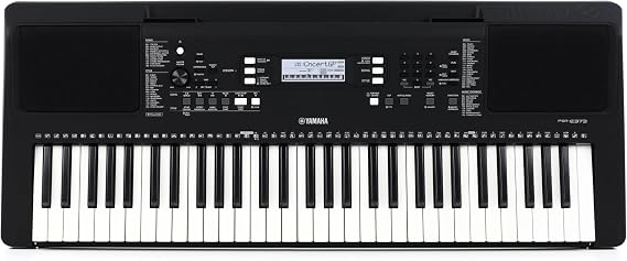 Yamaha PSRE373 61-Key Touch Sensitive Portable Keyboard with PA130 Power Adapter