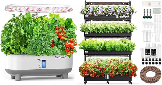 16 Pods Hydroponics Growing System Kit & 120 Pods Vertical Indoor Garden