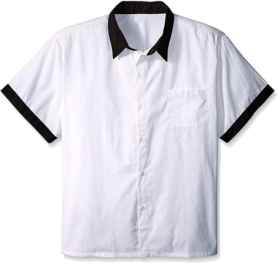 Chef Code Men's Kitchen Basic Cook Shirt with Trim Detail