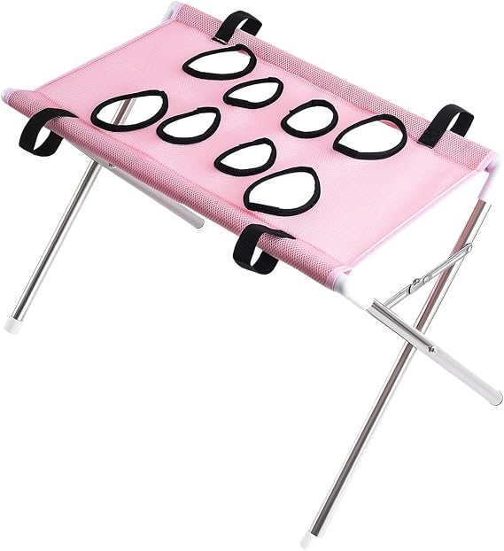 Pet Grooming Hammock Hanging Harness Hanger, Multi Functional Hammock Helper with for Picking Ears, Grooming, Pink