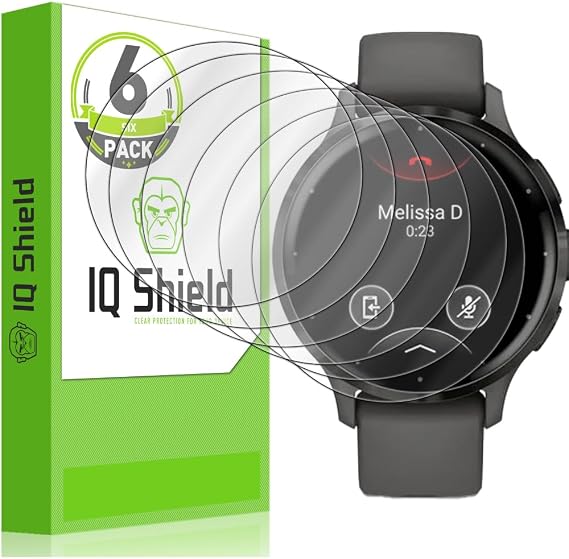 IQShield 6 Pack Screen Protector for Garmin Venu 4 / Venu 3s 41mm - Clear TPU Film Bubble-Free Installation, Full Coverage, Scratch-Resistant, HD Clarity for Ultimate Protection