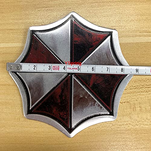 Umbrella Corporation Logo Badge Decal 3.35in Dia Decorative Emblem Metal Sticker for Auto MotorcyclesStyle D2-3.35in-1 pcs