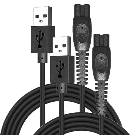5V USB Charging Cable Cord for Philips Norelco Shaver One Blade 360 X3001 QP2724 QP2824 QP2834 QP2834 QP4530 QP4631 MG5910 MG5920 MG7910 MG9510 MG9520 Beard Trimmer (2)
