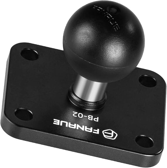 FANAUE Aluminum 1" Ball Mount/AMPS Plate for B-Size Arm & Phone Holder