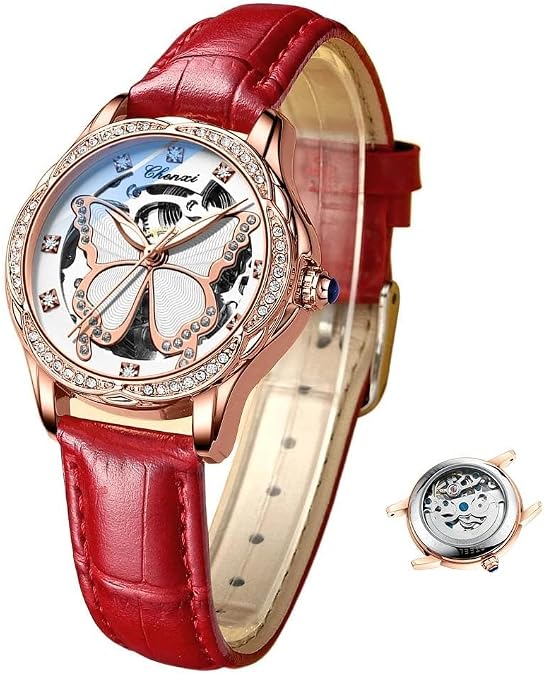 New Women Automatic Watch Luxury Dress Butterfly Design Waterproof Ladies Wrist Watches Female Mechanical Clock Girls Festival Gift