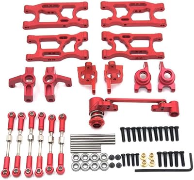14400001 02 144010 124016 124017 124018 124019 Parts Compatible with 1 14 1 12 Scale RC Cars Like AMX 12 and Rlaarlo Models Racing Car Upgrade AccessoriesRed