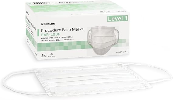 McKesson Procedure Mask Pleated 91-2103