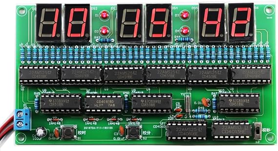 DIY Electronic Clock kit 6 bit Digital Circuit Clock Soldering kit Skill Contest Training Materials for Adults
