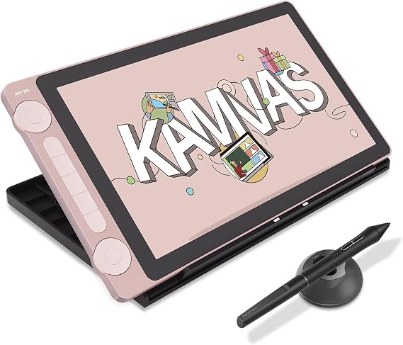 HUION Kamvas 13 (Gen 3) Drawing Tablet with Screen, Dual Dial, 13.3", Pink