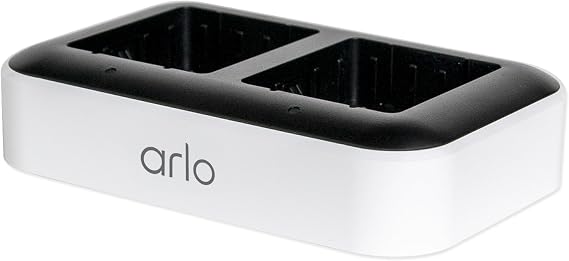 Arlo Dual Charging Station Certified Accessory - Charge up to Two Batteries, Works Rechargeable Batteries (VMA5400) XL Rechargeable Batteries (VMA5420) Only - VMA5400C