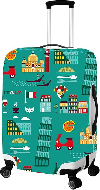 Primeware Travel Luggage Cover Protector Suitcase Washable Cover High Elasticity (Italy Small)