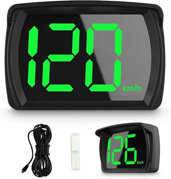 Heads up Display for Cars, Digital GPS HUD Speedometer Meter MPH Speedo for Cars Trucks, USB Cable Plug & Play, Large Font Display