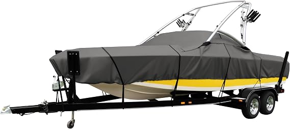 Classic Accessories StormPro Heavy-Duty Ski & Wakeboard Tower Boat Cover, Fits Boats 17-19 ft Long, Beam Width to 102 in Wide