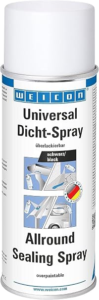 WEICON Allround Sealing Spray 400ml / 13.5oz | Waterproof Sealant for Indoor & Outdoor Use | Ideal for Boat, Car, Motorcycle, Caravan | Industrial Grade (Black, 400ml / 13.5oz)