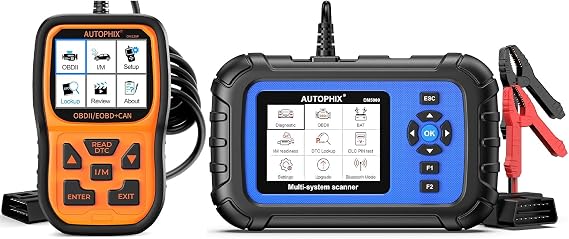 AUTOPHIX OM126P+ OBD2 Scanner with AUTOPHIX DM5900 7-in-1 Car Scanner Diagnostic Tool for Engine Transmission ABS SRS and 12V Battery Tester