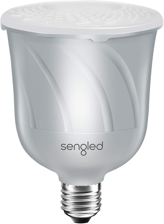 Sengled+ C01-BR30SP Pulse Dimmable LED Light Bulb with a Built-In Wireless Bluetooth JBL Speaker, Satellite Bulb, Pewter