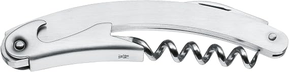 WMF Clever&More Garson Tirbuşonu, 10 cm, Cromargan® Yüksek Kaliteli Mat Paslanmaz Çelik, Şişe Açacağı, Kapak Açacağı ve Folyo Kesici, Tüm Mantar Tıpalar İçin