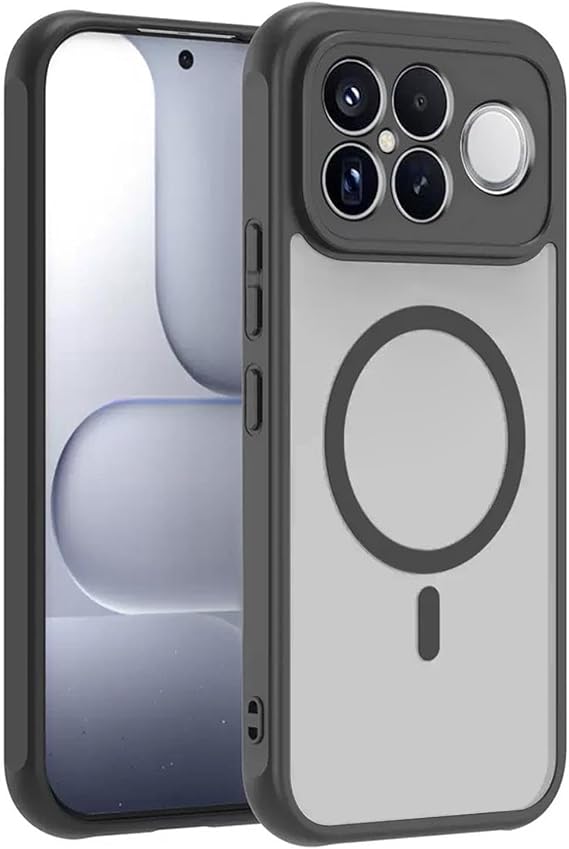 Microsonic Xiaomi Poco F8 Ultra için Kılıf Matte FrostMag Siyah [Poco F8 Ultra ile Uyumlu Kılıf - Siyah]