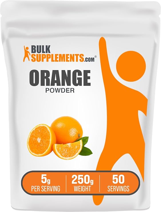 Orange Powder - Orange Fruit Powder, Nutrient-Rich Flavoring - Gluten Free, 5g per Serving, 250g (8.8 oz) (Pack of 1)