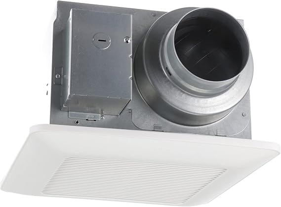Panasonic WhisperCeiling Bathroom Exhaust Fan, 50-80-110 CFM, FV-0511VQ1 | WhisperCeiling DC Pick-A-Flow Bathroom Exhaust Fan, 50-80-110 CFM, Easy Installation with Flex-Z Fast Bracket