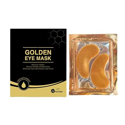 24 Pack Under Eye Patches for Puffy Eyes Treatment, Black Box Gold Eye Mask Fades Dark Circles and Puffiness, Relieves Stress, Reduces Wrinkles, and Restores Skin Vitality & Freshness
