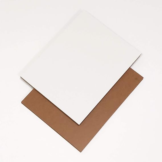 Custom Size 1/8 inch Thick White and Brown Hardboard Tempered Panel (24" X 24" (3 PCs))