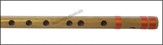 Flute Bansuri, Scale B Natural Bass 20 Inches, Maharaja Musicals, Concert Quality, Includes Nylon Pipe Bag, Indian Bansuri Bamboo Flute, Precisely Tuned, Hindustani (PDI-CEE)