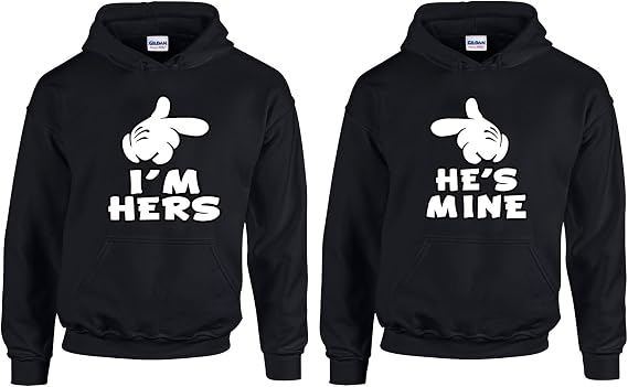 Couple Matching Outfits I'm Hers & He's Mine Popular Hoodie Set 1