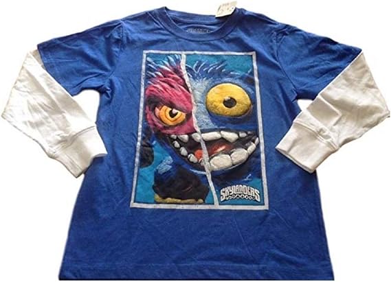 Skylanders Boys' Pop Fizz Split Face Mock Layer Tee