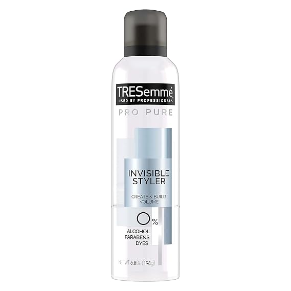 TRESemme Pro Pure Invisible Styler For Hair Volume and Fine Hair Care Styling Hair Spray 0% Alcohol, Parabens, Dyes 6.8 oz