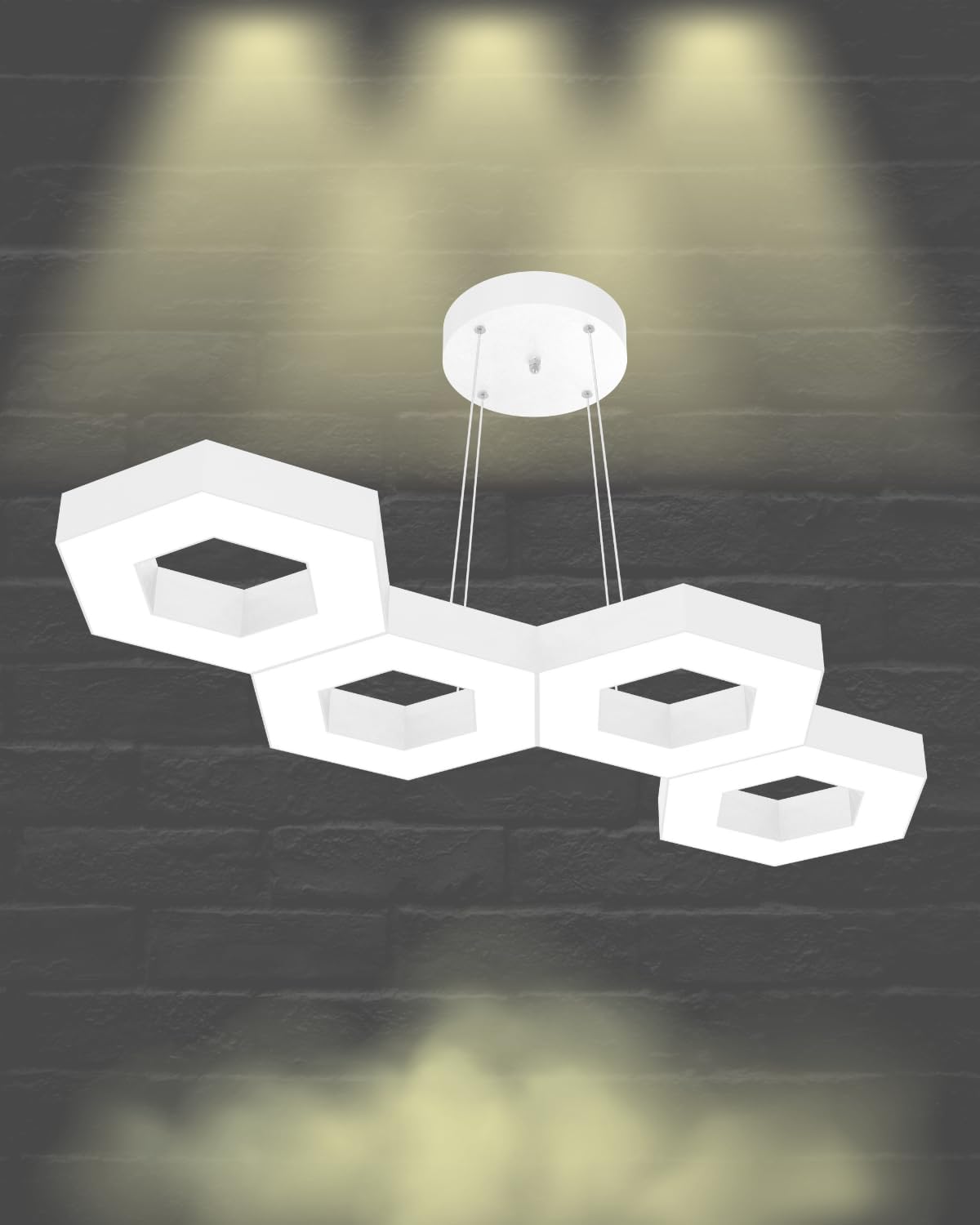 Hegza Lighting CATENA Ayarlanabilir Sarkıt LEDli Modern Beyaz Led Avize 3000K Sarı Işık [Enerji Sınıfı A]